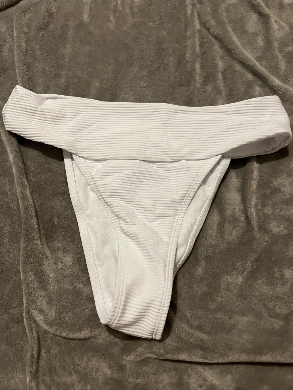 SHEIN White Ribbed Bikini Bottom
